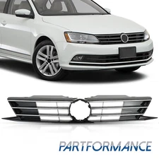 Fit 2015-2018 Volkswagen VW Jetta Front Upper Chrome Grille Grill 5C6853651AJZLL