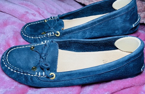 Damen-Halbschuhe dunkelblau Wildleder Sperry, 7,5