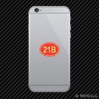 United States Marine Corps MOS 21B Combat Engineer Red Oval Cell Phone Sticker