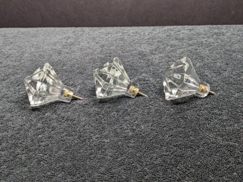 Set 3 pomelli per porta in vetro decorato 2,25" - Foto 4 di 7