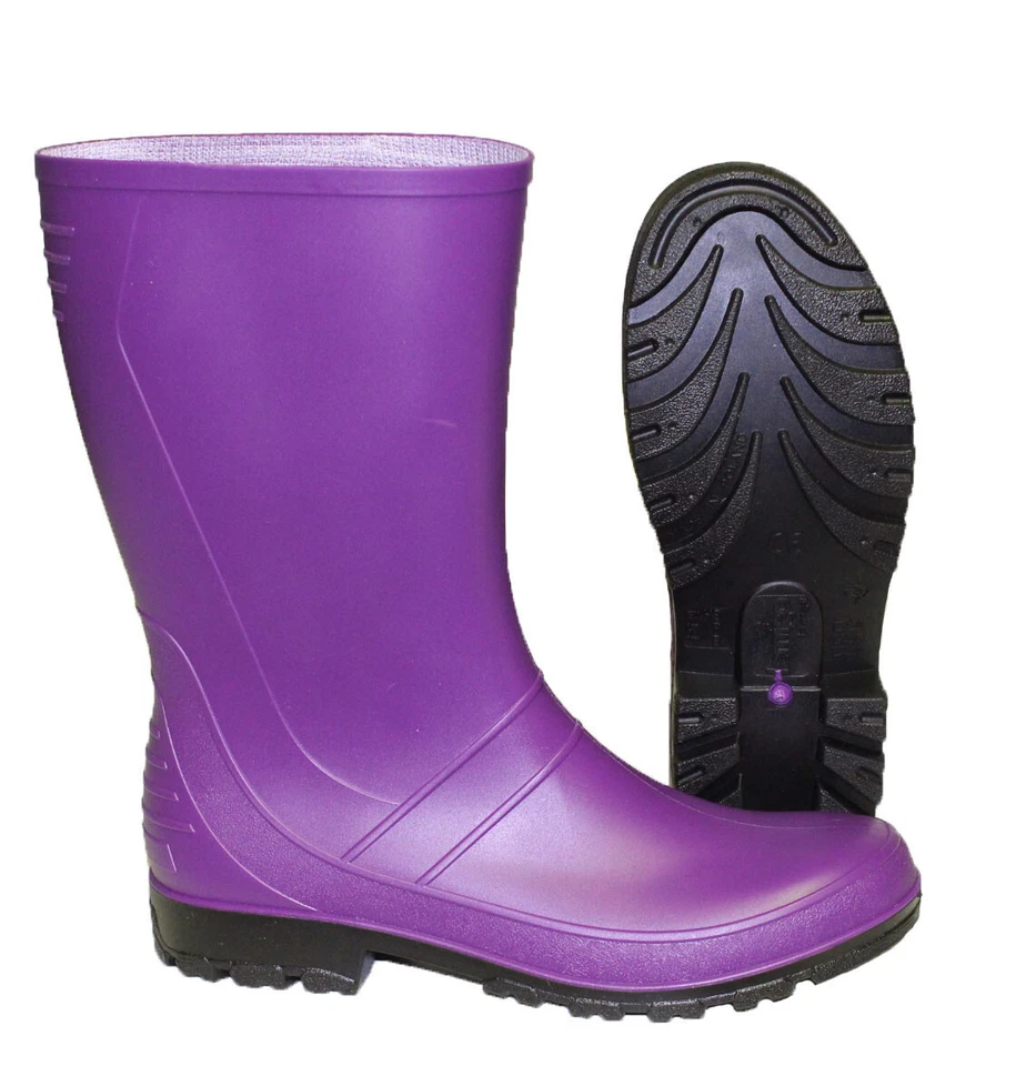 Lemigo Gummistiefel, Herren, Freizeitstiefel, Regenstiefel, lila, Größe 42