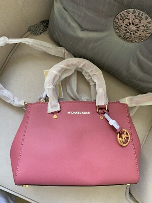 NWT Michael Kors Sutton Tulip  Saffiano Leather Satchel Purse