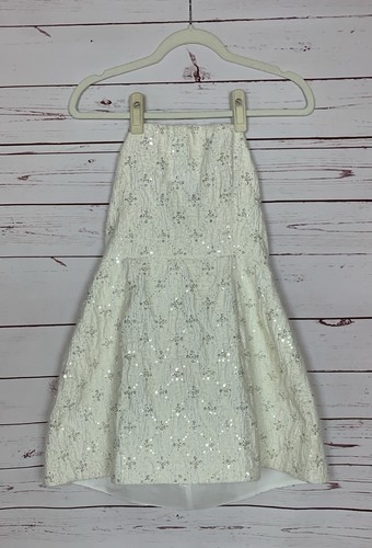 Hello Molly Women's XL Cream Sparkle Strapless Mini Formal Party Dress NEW TAGS