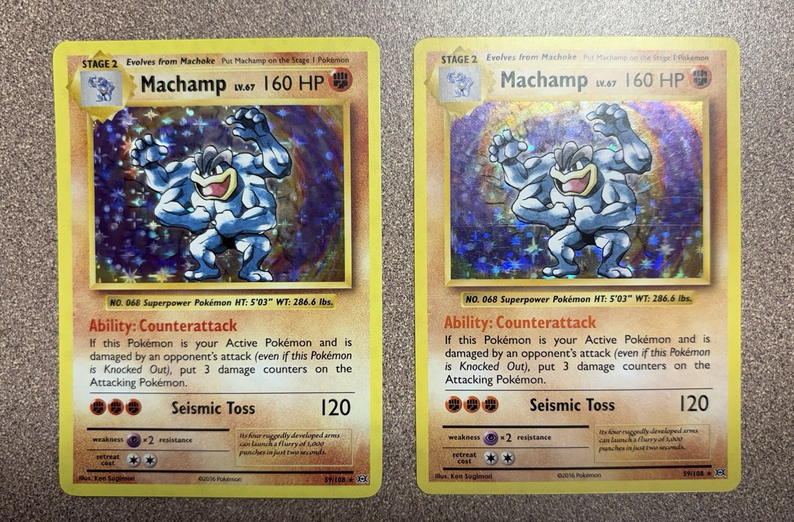 Pokemon TCG Machamp 59/108 Holo x2 Evolutions Set 2016 English