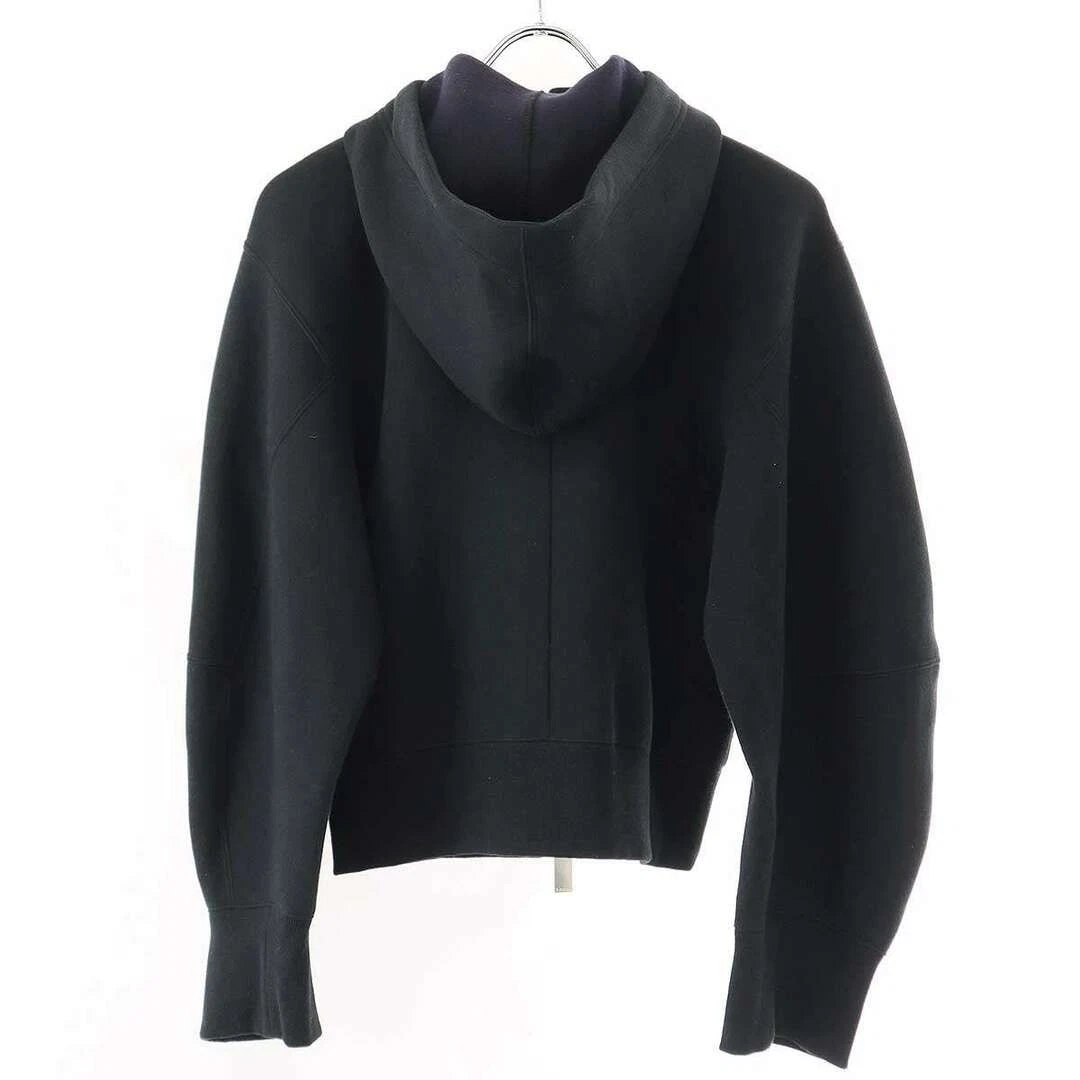 Felpa con cappuccio SACAI 24SS in spugna 24 07394 nera 1 usata MESC 0