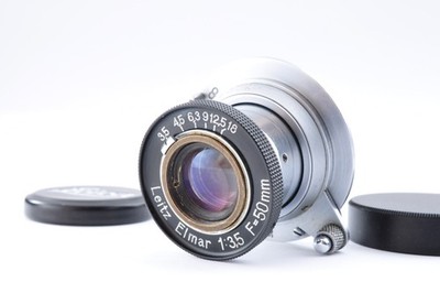 Leica Elmar 50mm f3.5 l39マウント Leica Leitz Elmar 50mm f/3.5 L39 Black Bezel Screw Mount [Near