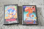 SEGA Genesis Sonic The Hedgehog 1 & 2 Both With Box and Manual - Tested