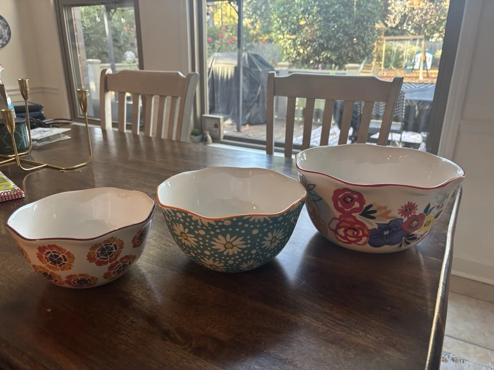 Juego de 3 cuencos anidados florales para mercado de pulgas Pioneer para mujer Foto 2 de 4