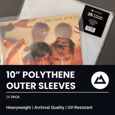 25 x 10" Inch Polythene Outer Record Sleeves  450g Gauge Covers