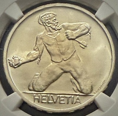 【激レア】ヴァランテルシニエ コンジュガゾン49GC 63~93年 Switzerland 1944B 5 Francs St Jakob Battle Commemorative MS66 NGC