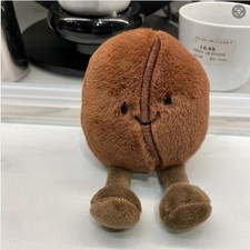 Jellycat Amuseable Coffee Bean Bag Charm Plush Keychain Cute Soft Toy Dust Bag