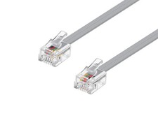 Monoprice Phone Cable, RJ11 (6P4C), Reverse for Voice - 7ft