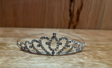 Silver Rhinestone Tiara Headband Princess Crown Costume Wedding Prom Accessory