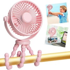 Mini Portable Stroller Fan 3000mAh Battery Operated Personal Small Handheld Fan