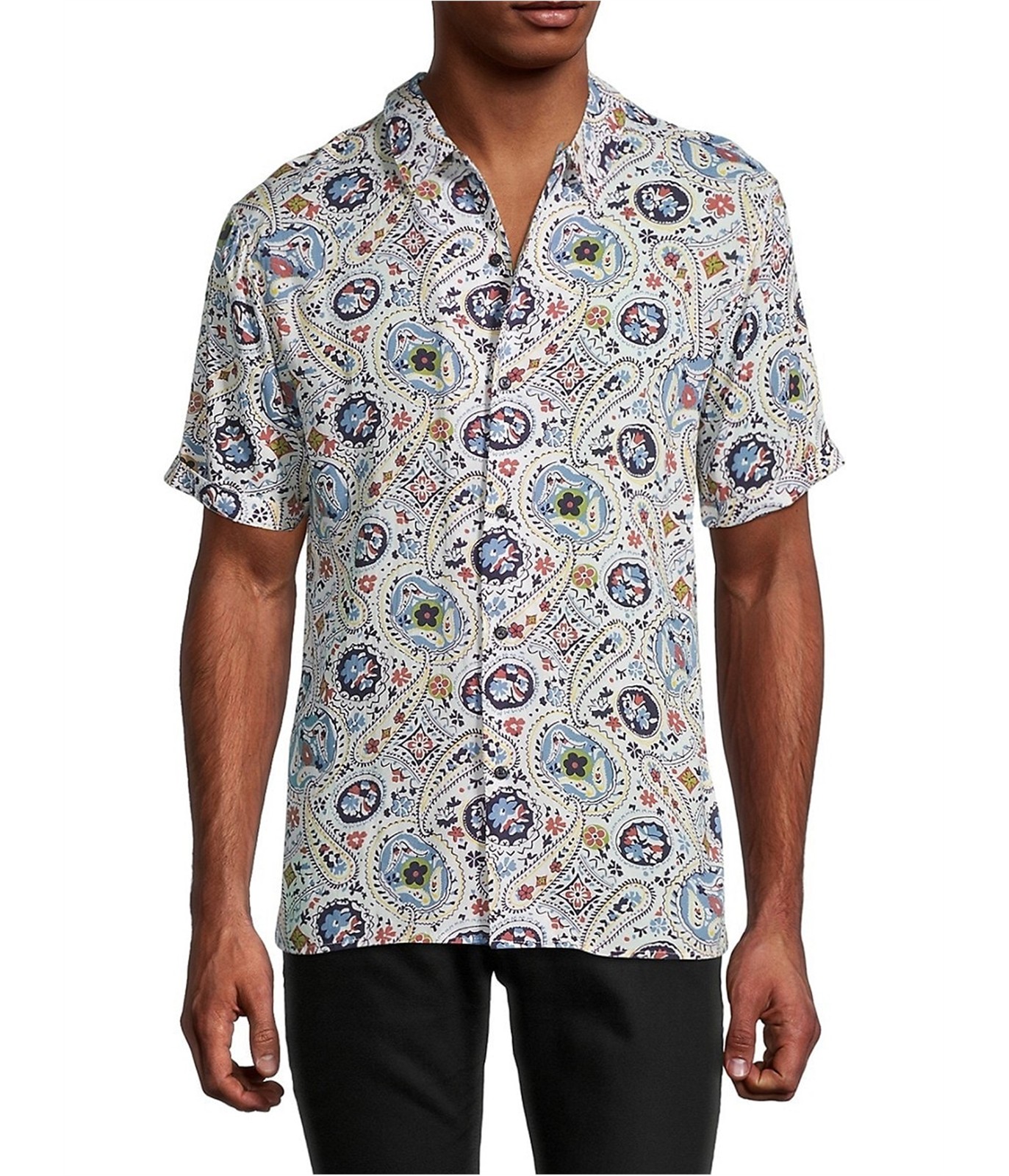 Мужская рубашка на пуговицах с рисунком Пейсли от Elevenparis