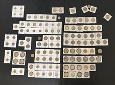 Mexico Mixed Coin Lot Bi-Metallic Mixed Denominations 1970-2008 in 2x2 Holders