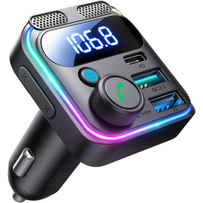 Bluetooth FM Transmitter 81W 45W PD Hi-Fi Dual-Mikrofon Freisprechanlage Auto