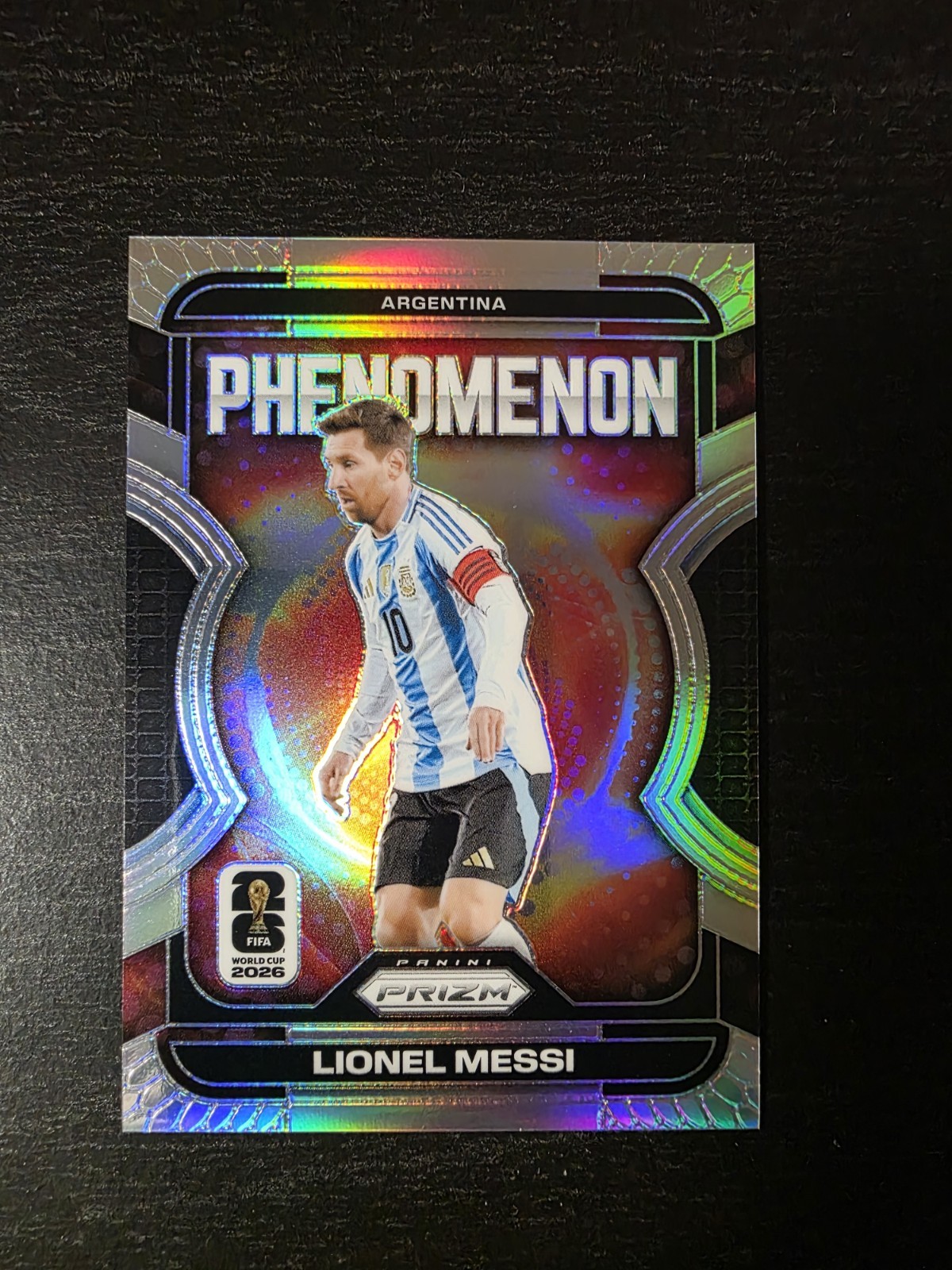 2026 Panini Prizm World Cup Lionel Messi Phenomenon Silver Refractor Argentina