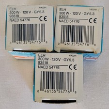 OSRAM ELH Halogen Projector Lamp Bulb 120V-300W Lot of 3 NOS