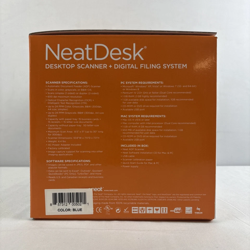 Neat Desk Pass Through Scanner Home Office Edition Digital Filing System NEW - Image 4 of 4