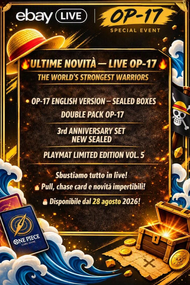 RIP&SHIP ONE PIECE OP-17 E TANTI ALTRI BOX VI ASPETTANO IN LIVE!