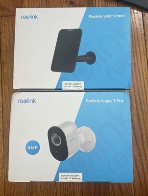 New Reolink Argus 3 Pro 4MP Security Camera White with Solar Panel ~