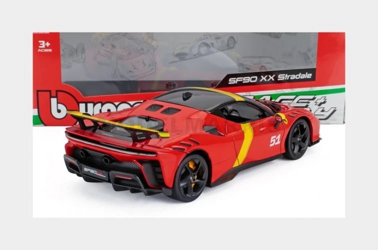 BURAGO 18-16020L FERRARI - SF90 XX N 51 24h LE MANS WINNER LIVERY - EXCLUSIVE CA - Immagine 2 di 2