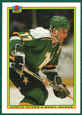 Basil McRae - 1990-91 Bowman #187 - Minnesota North Stars Hockey Card