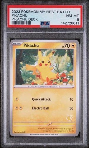 2023 POKEMON MY FIRST BATTLE-PIKACHU DECK PIKACHU PSA 8