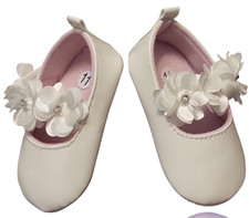 Taufschuhe Baby Gr.19 Schuhe Taufe Lackschuhe 9-12 M Taufkleid Babyschuhe weiß