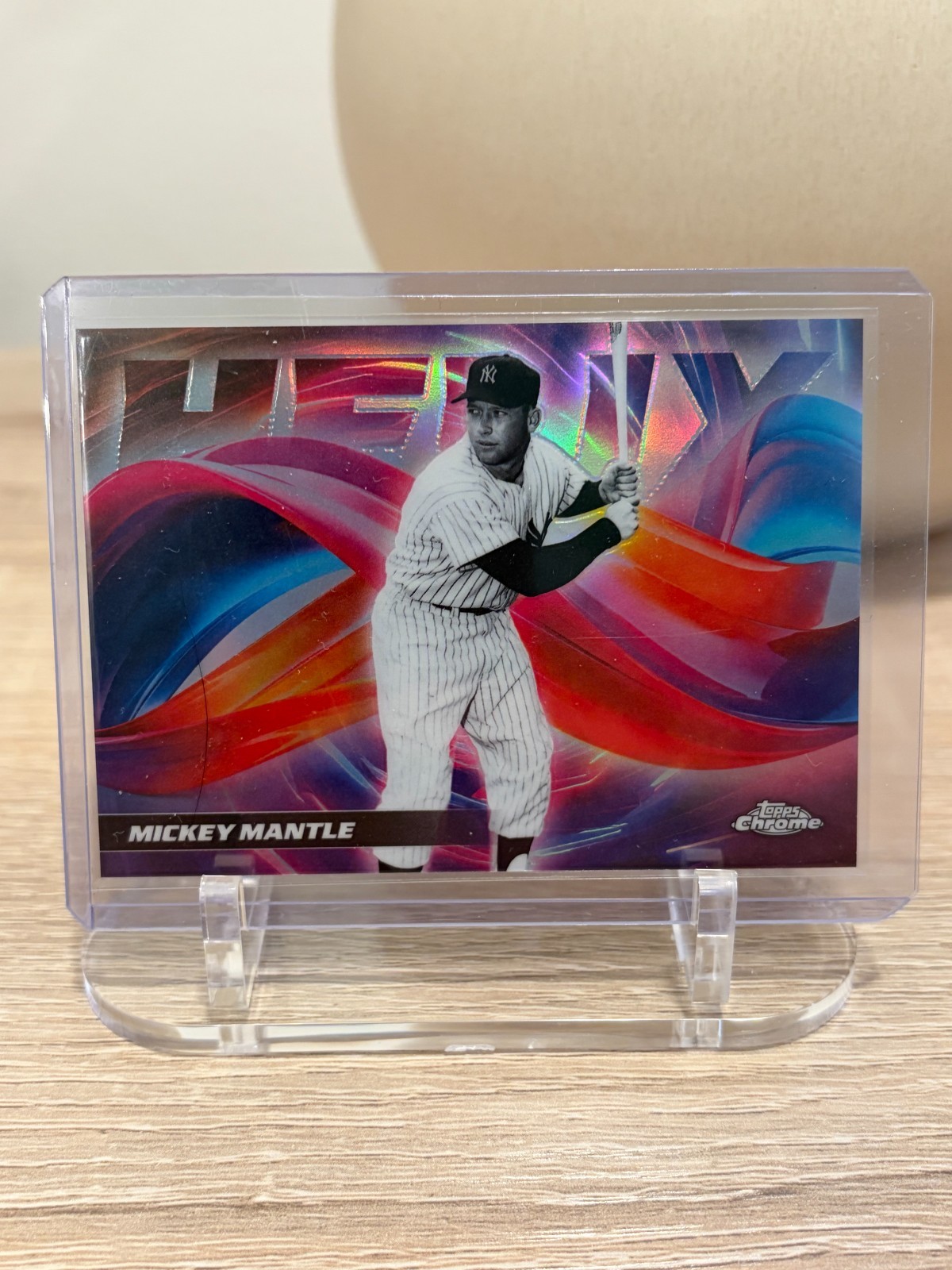 2025 Topps Chrome Update Series Baseball Mickey Mantle Helix HX- 22 SSP Case Hit