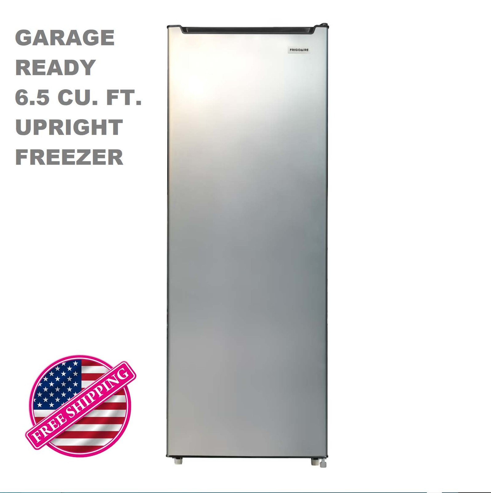 Large Capacity Freezer 6.5 Cu. Ft. Upright Food Storage Garage Ready Platinum