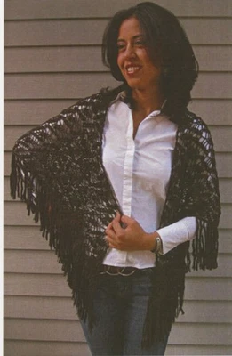 Misti Alpaca Crochet Pattern #601 Crocheted Wendy Shawl - Image 1 of 3