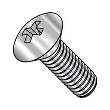 1/4"-20 x 2-1/4 in Phillips Oval Machine Screw, Plain Stainless Steel, 500 PK,