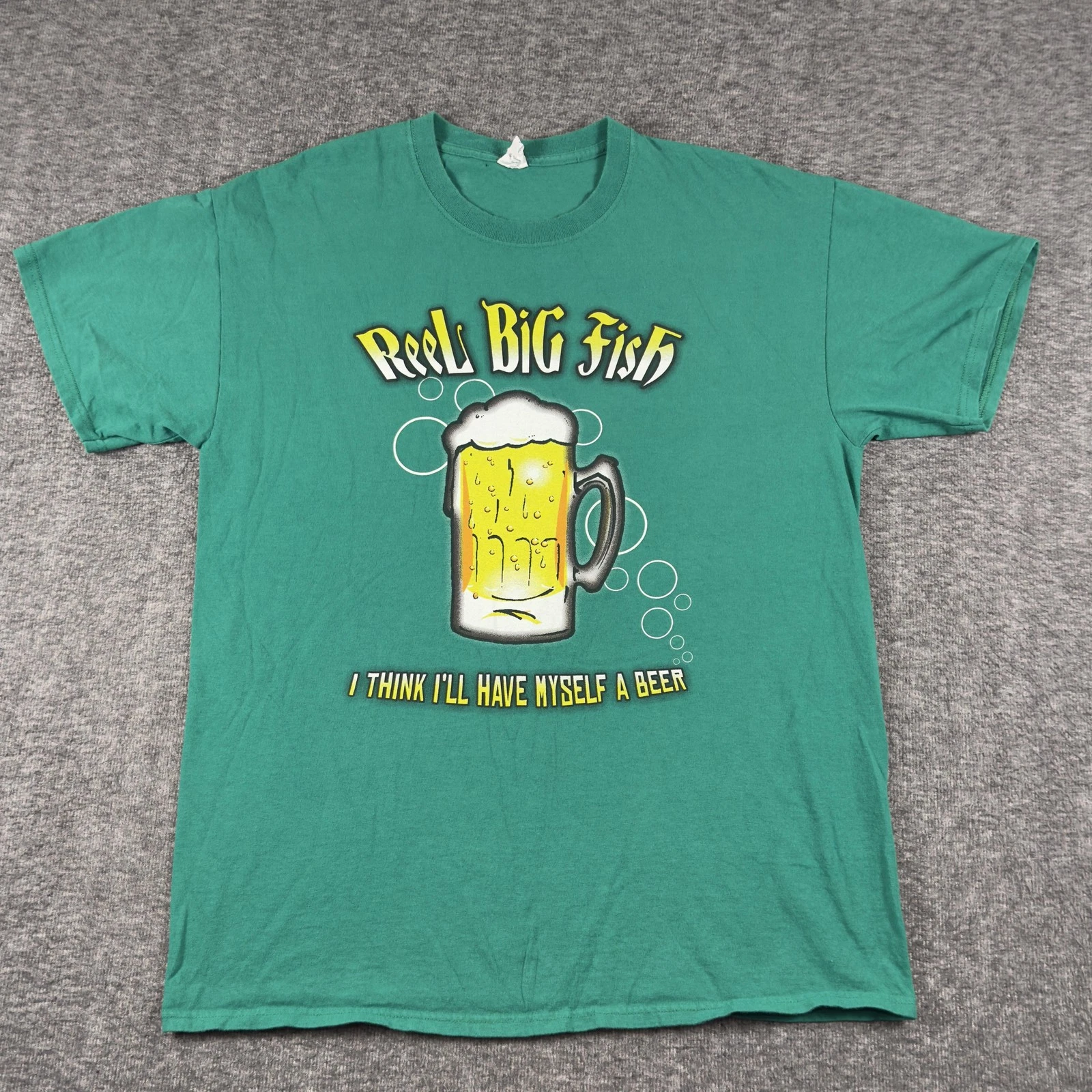 Reel Big Fish Shirt Mens Large Green I Think I'll Have A Beer Band Ska Anvil