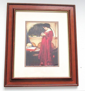 Pre Raphaelite Lady Vintage Frame 17.5 x 15 Inches Good Condition