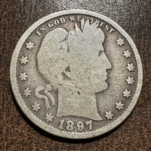 1897 Barber Quarter - 90% Silver (0.18 troy oz)