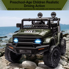 12V Kids Ride On Truck w/ Remote Control Bluetooth LED Lights
