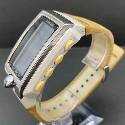 SEIKO ALBA SPOON WEB シルバー W404-4000 Seiko W440-4000 Alba Spoon Web Digital Quartz Working Watch New