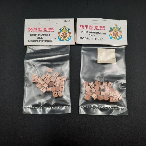 Vessel Rigging 2 Packs DEKAM Double Rigging Blocks – Ship Model Fittings Italy VTG ...