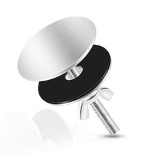 Kitchen Sink Hole Cover Faucet Stainless Steel Plug silvery
