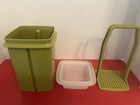 Tupperware Pickle Saver Olive Keeper Retro Avocado Green 1330-4 3 Piece Set 1970 — photo 1
