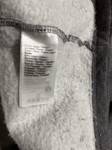 Lacoste Hoodie Mens XL Gray Pullover Fleece Sweatshirt Large Croc Logo On Back - Picture 9 of 11