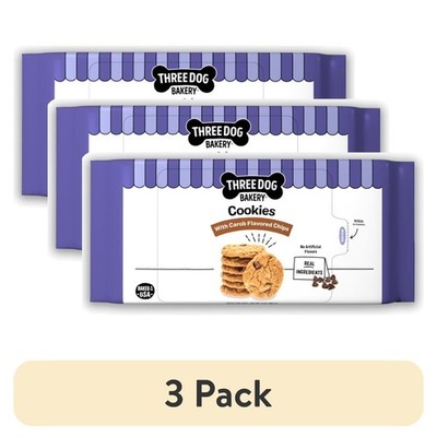 Carob Chip Dog Cookies Baked Treats 13 oz 3 Pack