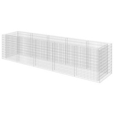 Gabion Raised Bed Stone Basket Wall Stone Basket Cage Galvanised Steel vidaXL