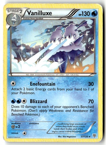 Vanilluxe 37/135 - Plasma Storm - PTCG - HP