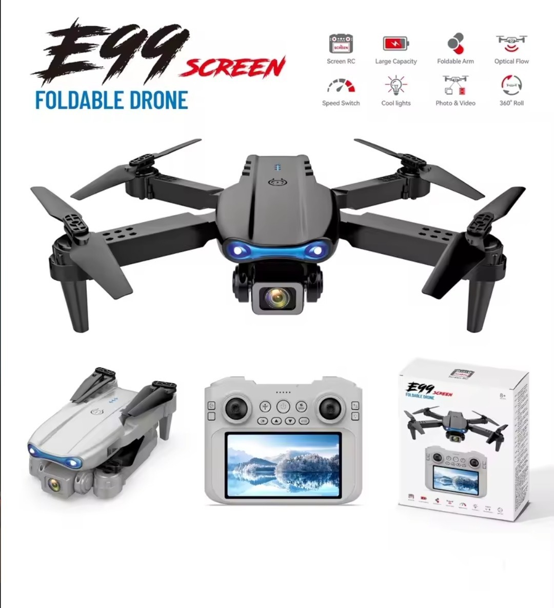 Drone E99 4K double caméra pour apprendre à piloter et filmer vos vacances