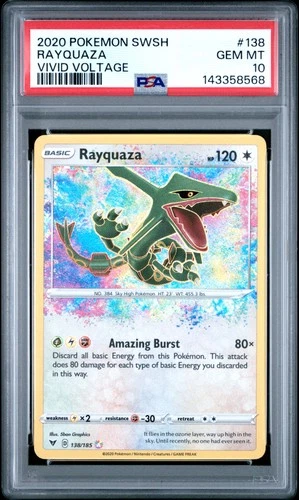 2020 Pokemon Sword & Shield Vivid Voltage #138 Rayquaza Vivid Voltage PSA 10