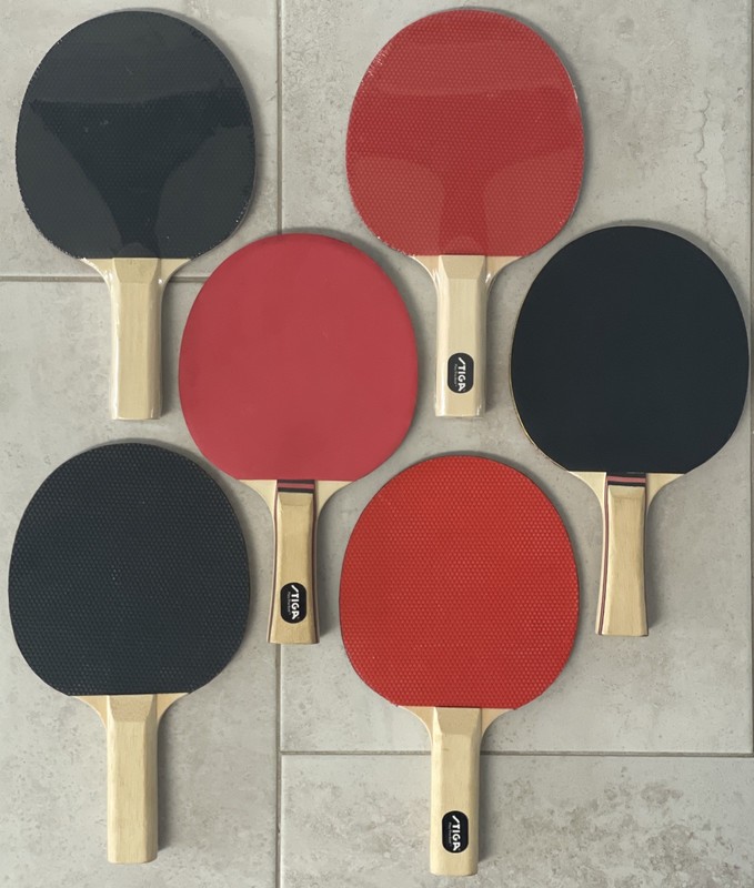 LOT OF 6 STIGA PING PONG TABLE TENNIS 🏓 PADDLES 2 NEW 4 USED