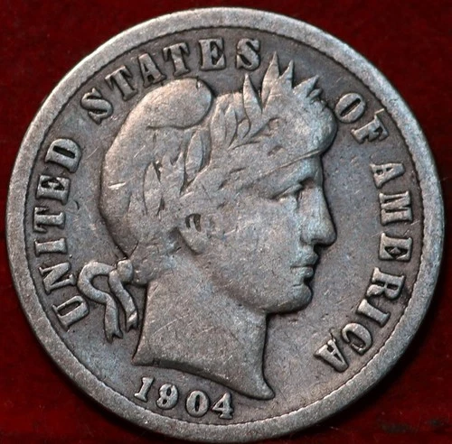 1904-P Barber Dime — photo from the most recent tracked eBay sale
